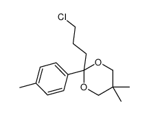 2-(3-chloropropyl)-5,5-dimethyl-2-(4-methylphenyl)-1,3-dioxane结构式