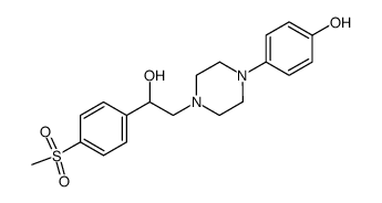 4-{4-[2-hydroxy-2-(4-methanesulfonyl-phenyl)-ethyl]-piperazin-1-yl}-phenol结构式