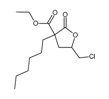 2-Hexal-5-chlor-2-ethoxycarbonyl-4-pentanolid结构式