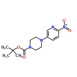 4-(6-Nitro-3-pyridinyl)-1-piperazinecarboxylic acid tert-butyl ester Structure