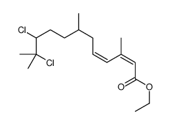 ethyl 10,11-dichloro-3,7,11-trimethyldodeca-2,4-dienoate结构式