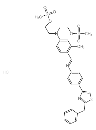 Ethanol,2,2'-[[3-methyl-4-[[[4-[2-(phenylmethyl)-4-thiazolyl]phenyl]imino]methyl]phenyl]imino]bis-,dimethanesulfonate (ester), monohydrochloride (9CI) picture