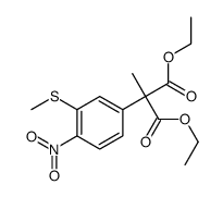 diethyl 2-methyl-2-(3-methylsulfanyl-4-nitrophenyl)propanedioate结构式