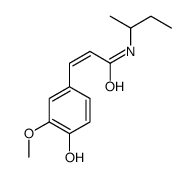 N-butan-2-yl-3-(4-hydroxy-3-methoxyphenyl)prop-2-enamide结构式