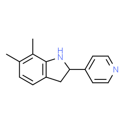 1H-Indole,2,3-dihydro-6,7-dimethyl-2-(4-pyridinyl)-(9CI) Structure
