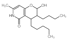 3-Butyl-7-methyl-4-pentyl-3,4-dihydro-2H-pyrano(3,2-c)pyridine-2,5-diol picture