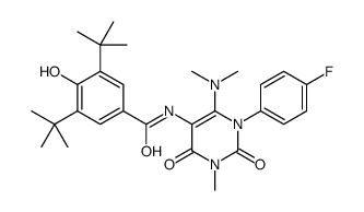 Benzamide,N-[6-(dimethylamino)-1-(4-fluorophenyl)-1,2,3,4-tetrahydro-3-methyl-2,4-dioxo-5-pyrimidinyl]-3,5-bis(1,1-dimethylethyl)-4-hydroxy- picture