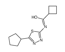 Cyclobutanecarboxamide, N-(5-cyclopentyl-1,3,4-thiadiazol-2-yl)- (9CI)结构式