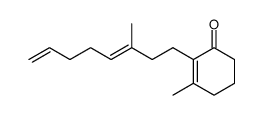 3-Methyl-2-(3-methyl-trans-3,7-octadienyl)cyclohexe-2-en-1-on结构式