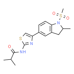 Propanamide, N-[4-[2,3-dihydro-2-methyl-1-(methylsulfonyl)-1H-indol-5-yl]-2-thiazolyl]-2-methyl- (9CI) Structure