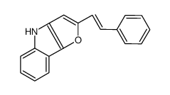 2-(2-phenylethenyl)-4H-furo[3,2-b]indole结构式