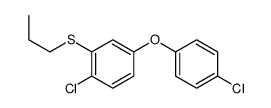 1-chloro-4-(4-chlorophenoxy)-2-propylsulfanylbenzene Structure