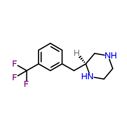 (2S)-2-[3-(Trifluoromethyl)benzyl]piperazine结构式