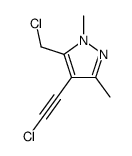 4-(2-chloroethynyl)-5-(chloromethyl)-1,3-dimethylpyrazole结构式