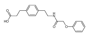 3-{4-[2-(2-Phenoxy-acetylamino)-ethyl]-phenyl}-propionic acid Structure