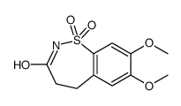 7,8-dimethoxy-1,1-dioxo-4,5-dihydro-1λ6,2-benzothiazepin-3-one Structure