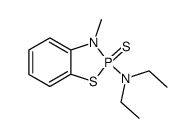 diethyl-(3-methyl-2-thioxo-2,3-dihydro-2λ5-benzo[1,3,2]thiazaphosphol-2-yl)-amine Structure