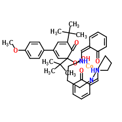 bis[3-[[(Z)-(6-oxo-1-cyclohexa-2,4-dienylidene)methyl]amino]propyl]azanide; cobalt; 6-hydroperoxy-4-(4-methoxyphenyl)-2,6-ditert-butyl-cyclohexa-2,4-dien-1-one picture