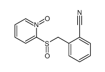 2-[(1-oxidopyridin-1-ium-2-yl)sulfinylmethyl]benzonitrile结构式