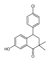 4-(4-chlorophenyl)-7-hydroxy-2,2-dimethyl-1-tetralone结构式