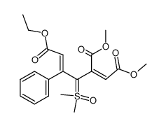 Dimethylsulfoxonium-1,2-dicarbomethoxy-5-carbethoxy-4-phenylpenta-1,4-dien-3-ylid Structure