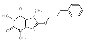 1,3,7-trimethyl-8-(3-phenylpropoxy)purine-2,6-dione structure