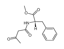 2-(3-oxo-butyrylamino)-3-phenylpropionic acid methyl ester Structure