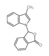 1(3H)-Isobenzofuranone,3-(3-methyl-1H-indol-1-yl)-结构式