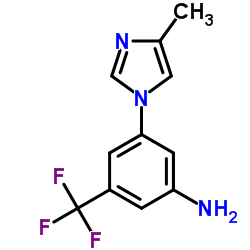 3-(4-Methyl-1H-imidazol-1-yl)-5-(trifluoromethyl)aniline structure