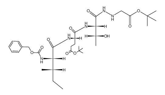 Cbz-Ile-Glu(O-t-Bu)-Thr-NHNHCH2COO-t-Bu Structure