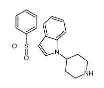 3-(benzenesulfonyl)-1-piperidin-4-ylindole结构式