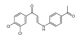 (Z)-3-(4-acetylanilino)-1-(3,4-dichlorophenyl)prop-2-en-1-one结构式