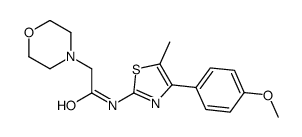 N-[4-(4-methoxyphenyl)-5-methyl-1,3-thiazol-2-yl]-2-morpholin-4-ylacetamide结构式