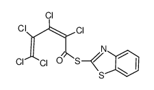 (Z)-2,3,4,5,5-pentachloro-penta-2,4-dienethioic acid S-benzothiazol-2-yl ester Structure