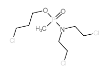 Phosphonamidic acid, N,N-bis (2-chloroethyl)-P-methyl, 3-chloropropyl ester structure