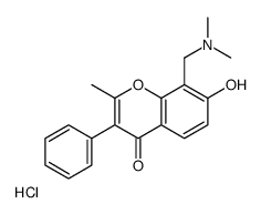 (7-hydroxy-2-methyl-4-oxo-3-phenylchromen-8-yl)methyl-dimethylazanium,chloride结构式