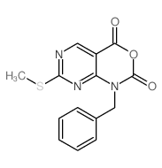 1-苄基-7-(甲基硫代)-1H-嘧啶并[4,5-d][1,3]噁嗪-2,4-二酮结构式