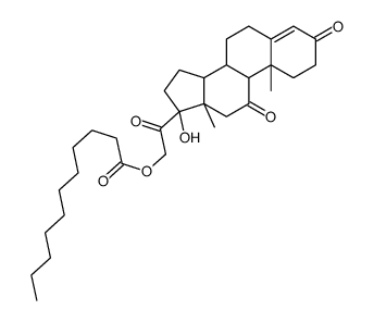 17,21-dihydroxypregn-4-ene-3,11,20-trione 21-undecanoate结构式