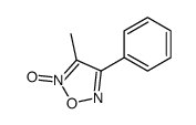 3-methyl-2-oxido-4-phenyl-1,2,5-oxadiazol-2-ium结构式