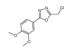 2-(chloromethyl)-5-(3,4-dimethoxyphenyl)-1,3,4-oxadiazole结构式