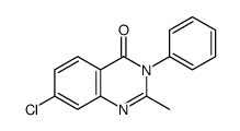 7-chloro-2-methyl-3-phenylquinazolin-4-one结构式