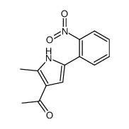 3-acetyl-2-methyl-5-(2-nitrophenyl)-1H-pyrrole结构式