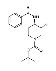 tert-butyl (3R,4R)-3-methyl-4-(((S)-1-phenylethyl)amino)piperidine-1-carboxylate Structure