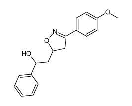 2-(3-(4-methoxyphenyl)-4,5-dihydroisoxazol-5-yl)-1-phenylethan-1-ol结构式