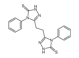 4,4'-diphenyl-2,4,2',4'-tetrahydro-5,5'-ethane-1,2-diyl-bis-[1,2,4]triazole-3-thione Structure