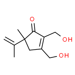 2-Cyclopenten-1-one,2,3-bis(hydroxymethyl)-5-methyl-5-(1-methylethenyl)-(9CI)结构式