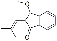 2,3-Dihydro-3-methoxy-2-(2-methyl-1-propenyl)-1H-inden-1-one结构式