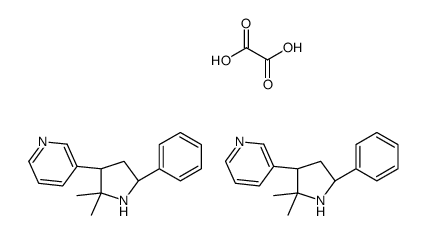 3-[(3S,5S)-2,2-dimethyl-5-phenylpyrrolidin-3-yl]pyridine,oxalic acid结构式