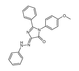 3-(4-methoxyphenyl)-2-phenyl-5-(2-phenylhydrazono)-3,5-dihydro-4H-imidazol-4-one Structure