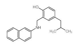 4-(2-methylpropyl)-2-[(naphthalen-2-ylamino)methyl]phenol结构式